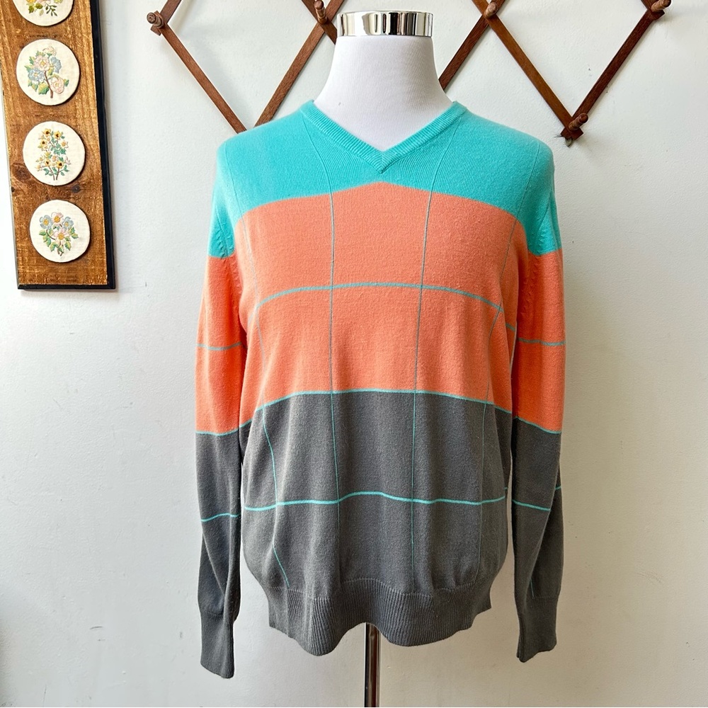 Vintage 80s Colorblock Sweater